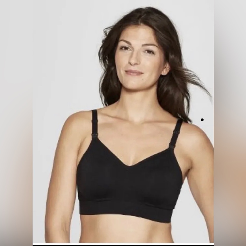 NEW AUDEN 2-in-One Nursing and Hands Free Pumping Bra Black Medium maternity